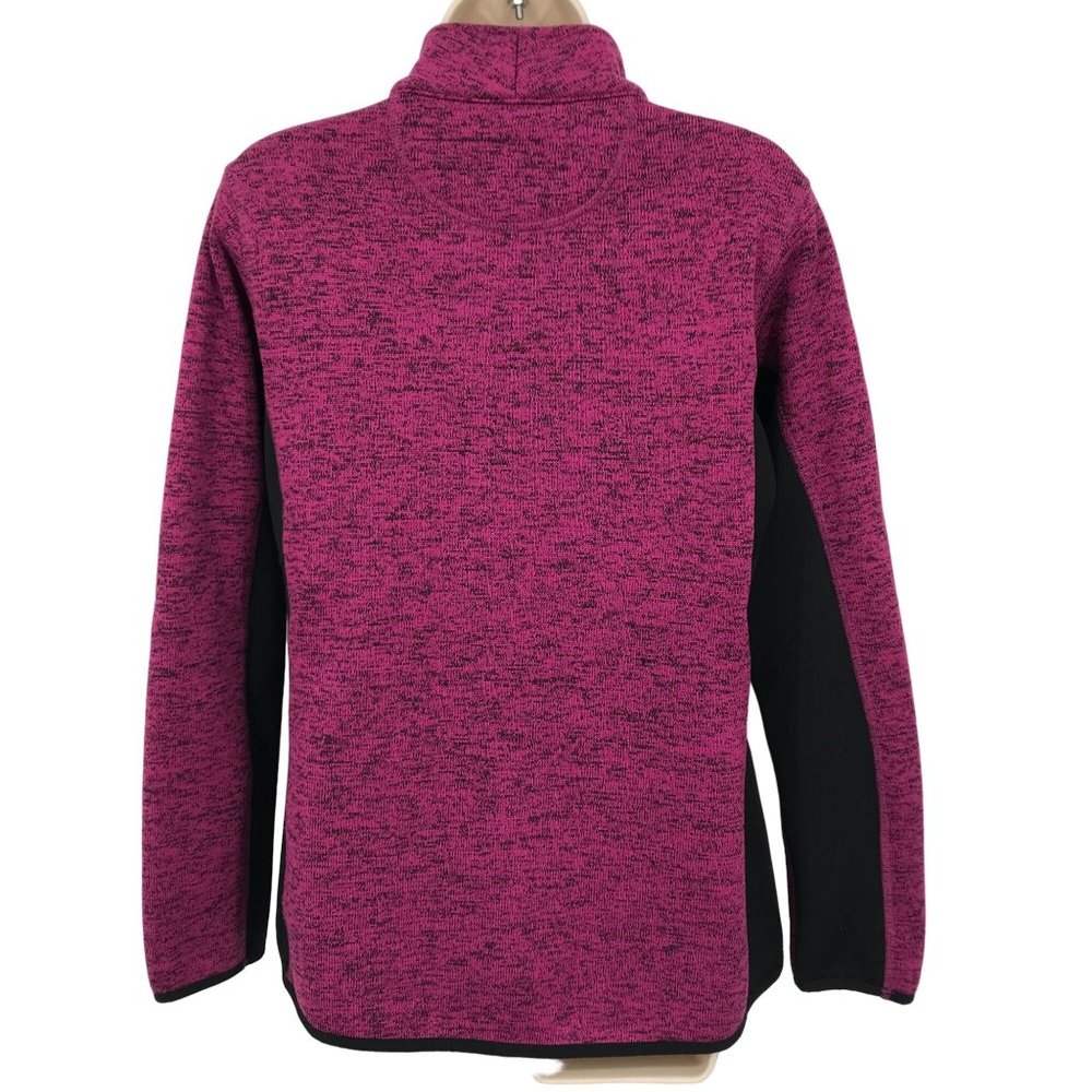 Marc New York Womens Magenta Thick Knit Zip Front Long Sleeve Jacket Size M - Picture 3 of 8